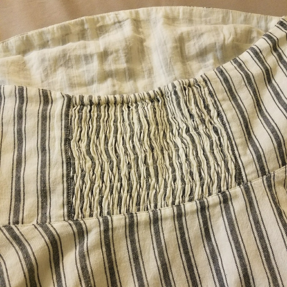 Tularosa Darby Stripe Strapless Linen Tube Top - Picture 6 of 8